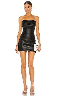 Bardot Anabelle Vegan Leather Dress in Black from Revolve.com | Revolve Clothing (Global)