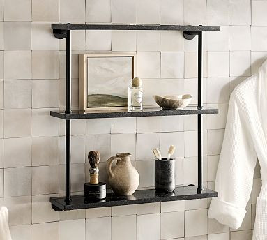 Linden Handcrafted Triple Shelf (24") | Pottery Barn (US)