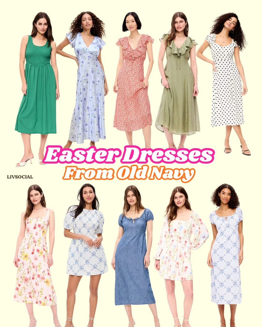Easter dresses from Old Navy. 

Spring outfits 2026. Easter floral dresses. Spring dresses. Easter dress woman.

#LTKSpringSale #LTKSaleAlert #LTKootd