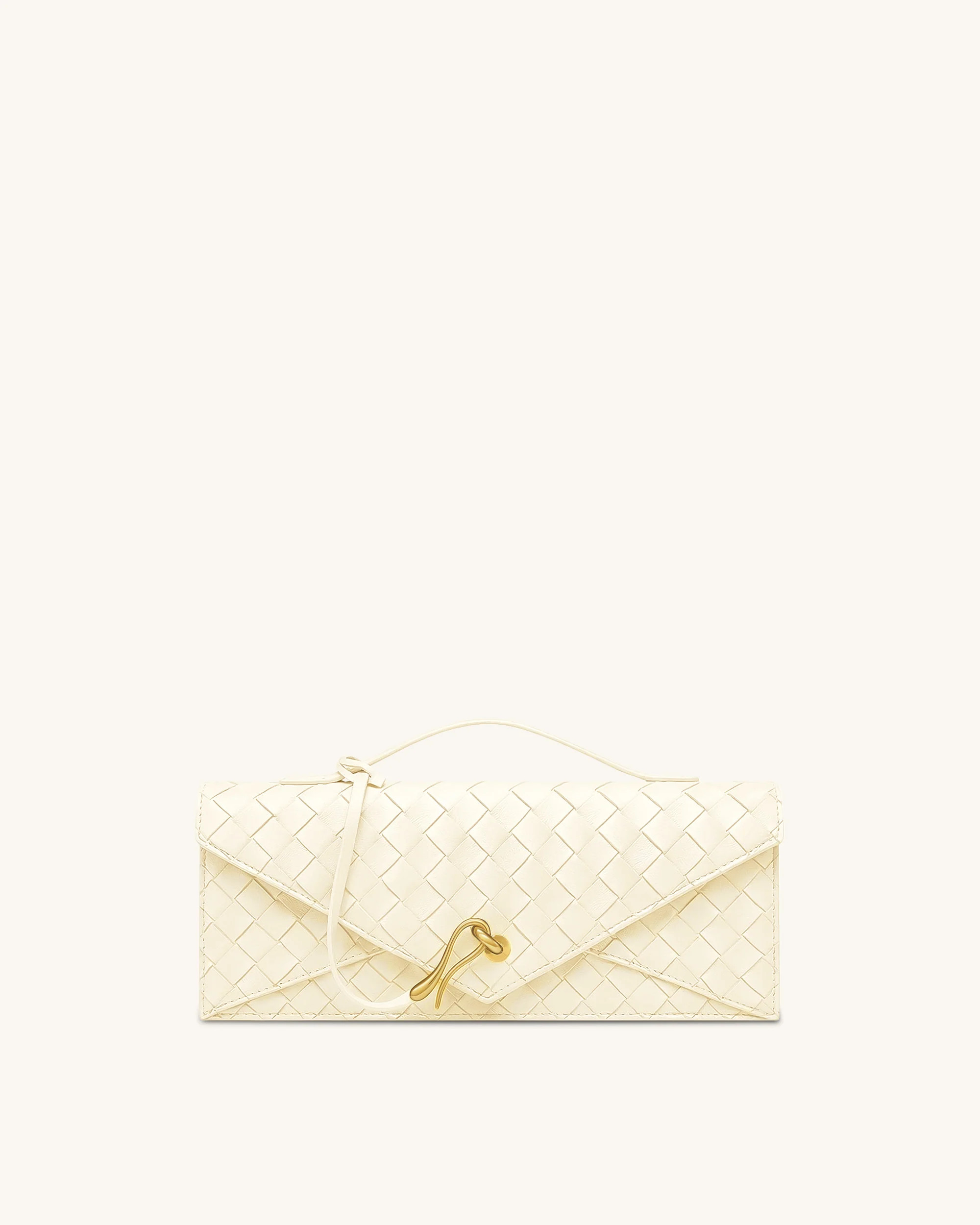 Celeste Woven Textured Envelope Top Handle Bag - Ivory | JW PEI US