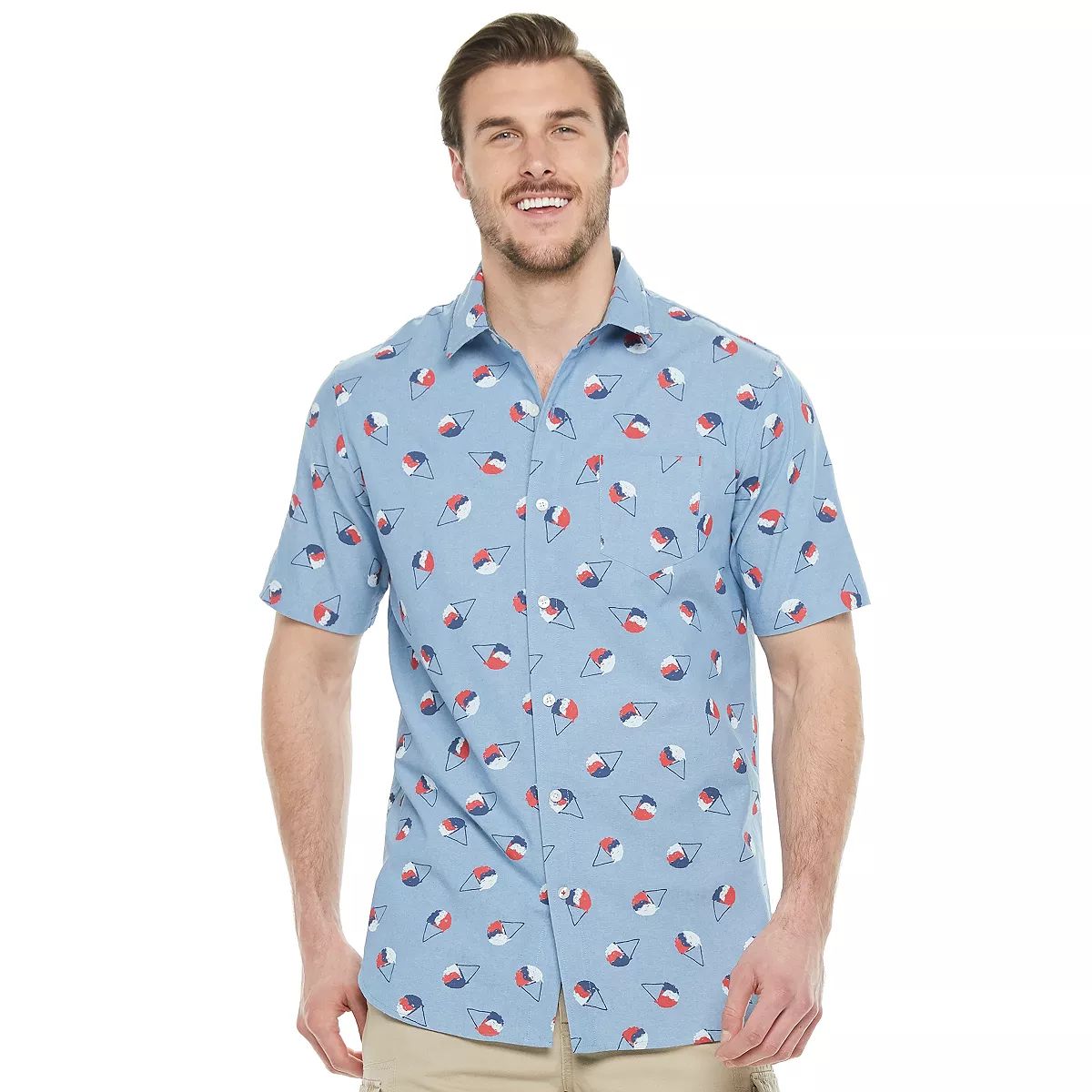 Big & Tall Unionbay Pier Printed Camp Button-Down Shirt | Kohl's