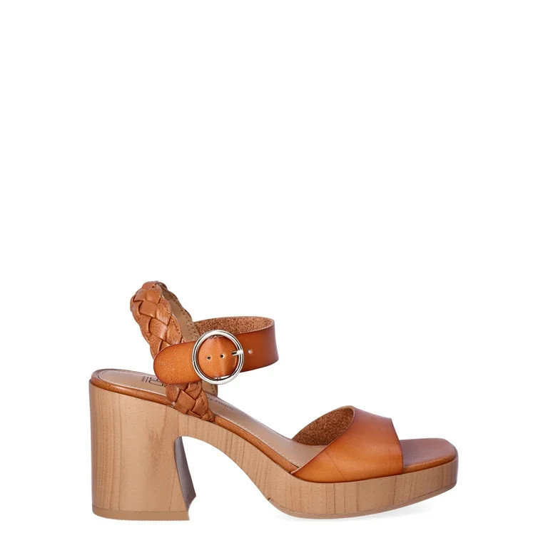 No Boundaries Women’s Block Heel Sandals | Walmart (US)
