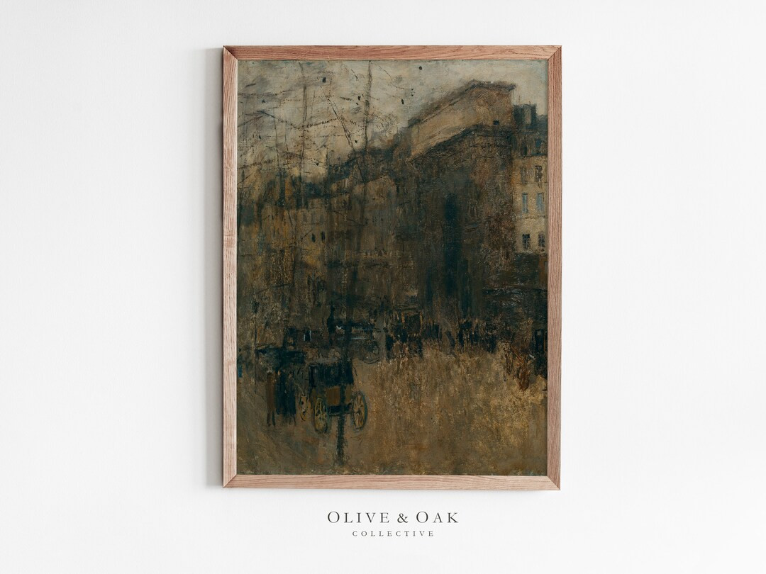 Moody Architecture Painting / Antique Cityscape Digital PRINTABLE / #257 | Etsy (US)