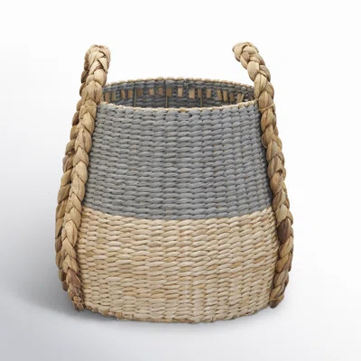 Armadi Two Tone Wicker Basket with Handles | Wayfair North America