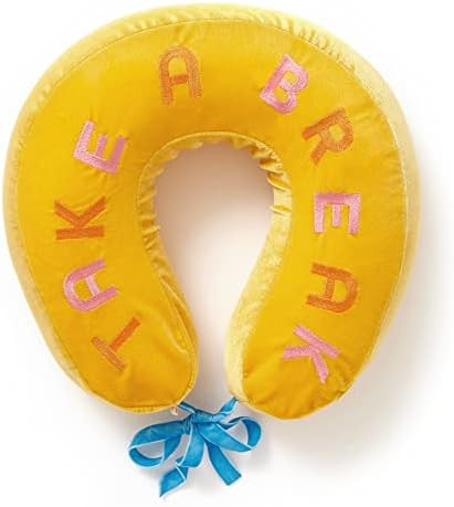 ban.do Getaway Travel Pillow with Washable Cover, Yellow Neck Pillow for Sleeping in Airplanes or Ca | Amazon (US)