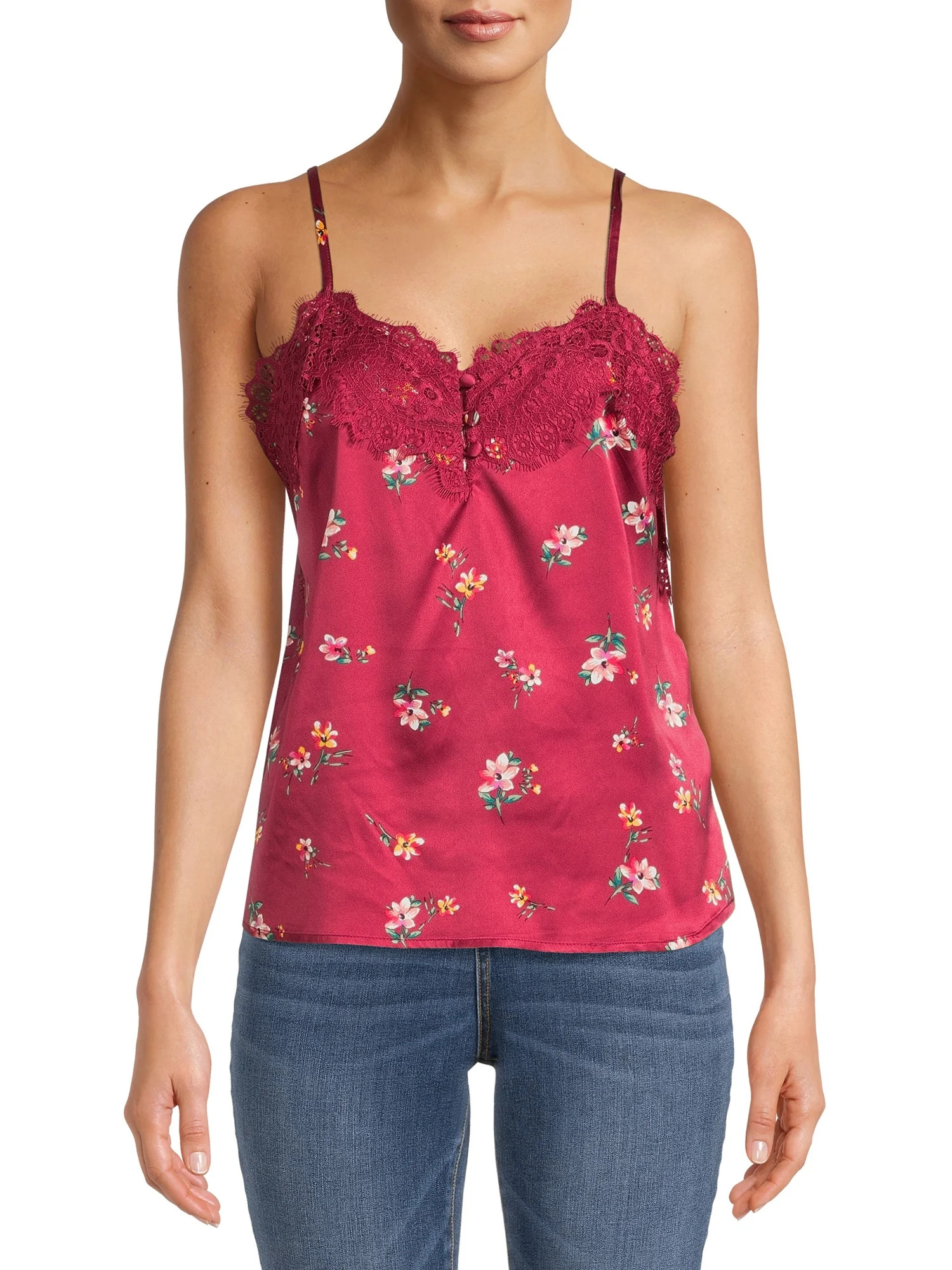 No Boundaries Juniors' Satin Cami | Walmart (US)