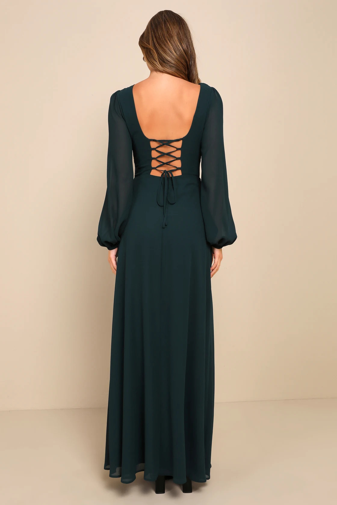 Marvelous Affair Emerald Green Pleated Lace-Up Maxi Dress | Lulus