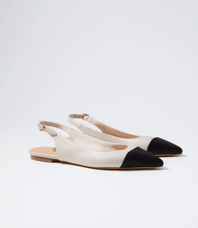 Cap Toe Slingback Flats | LOFT | LOFT