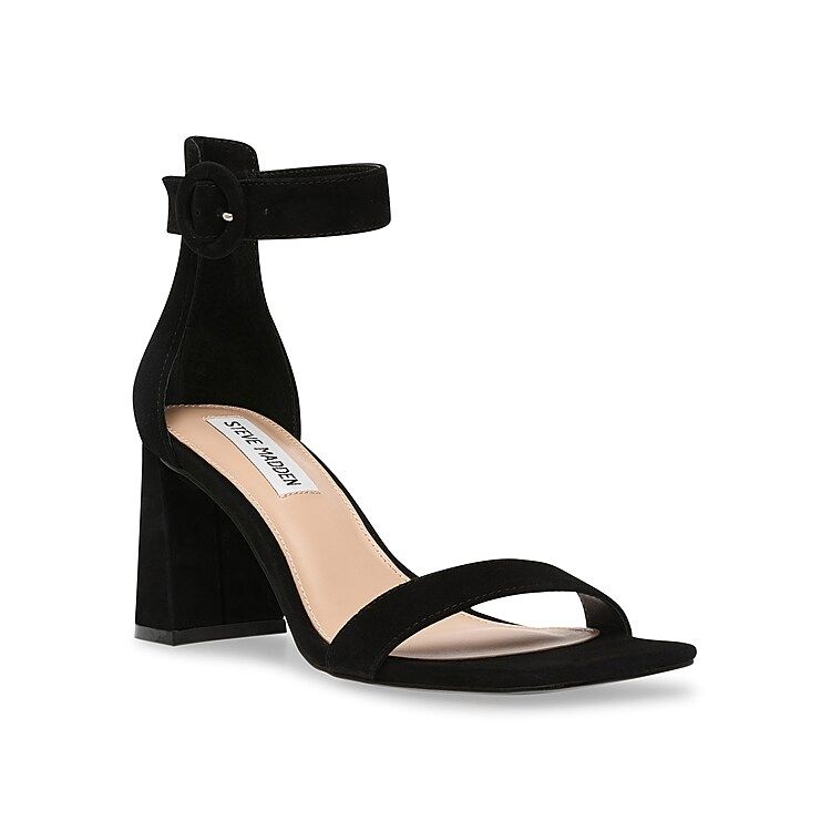 Steve Madden Reverie Sandal | Women's | Black | Size 6 | Heels | Sandals | Ankle Strap | Block | DSW