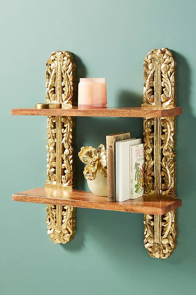 Kaylee Wooden Two-Tier Shelf | Anthropologie (US)