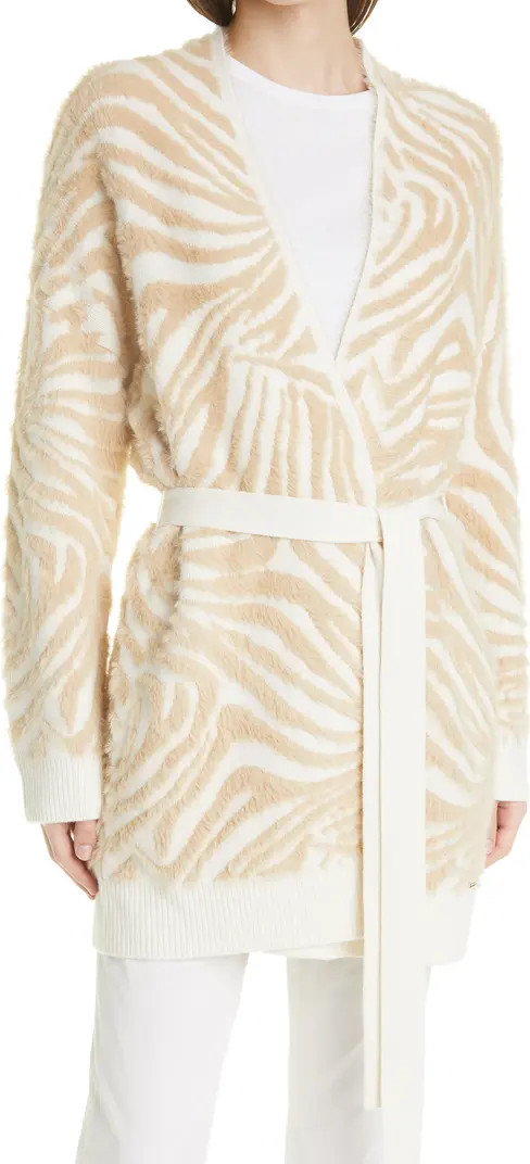 Ted Baker London Pallmm Zebra Jacquard Cardigan | Nordstrom | Nordstrom
