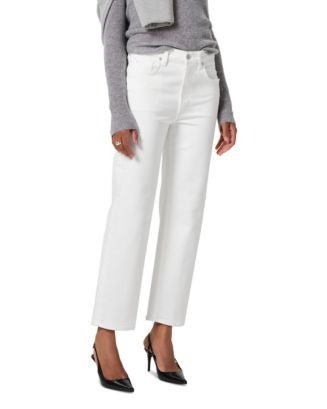 Palma High Rise Straight Leg Jeans in Soft White | Bloomingdale's (US)