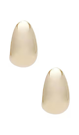 BRACHA Hendrix Baby Dome Hoops in Metallic Gold. | Revolve Clothing (Global)