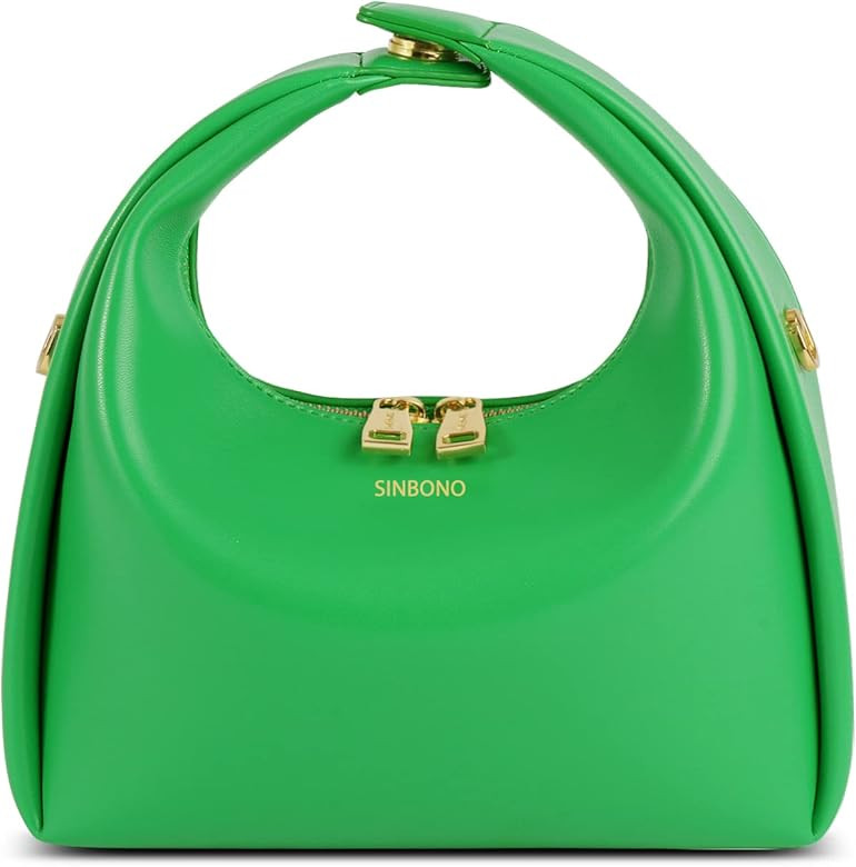 Women Top Handle Handbag, Medium Vienna Vegan Leather Designer Small Purse with Crossbody Chain | Amazon (US)