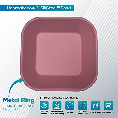 BraveJusticeKidsCo. | SiliSteel UnBreakabowl Silicone Bowl with Steel Rim (Dusty Rose) | Amazon (US)