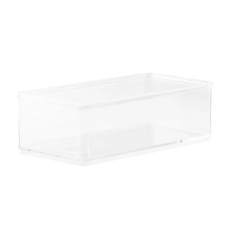 The Home Edit Large Clear Storage Bin Organizer Insert, 1 Piece, 9.37" x 2.95" x 4.38" | Walmart (US)