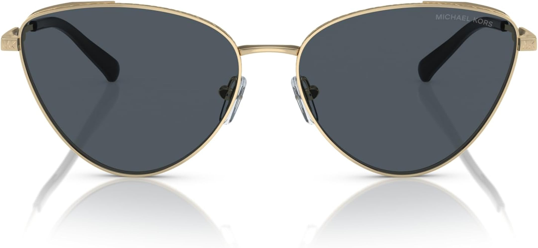 Michael Kors Eyewear Women's MK1140 Cortez Cat Eye Sunglasses, Light Gold/Dark Grey Solid, 59 mm | Amazon (US)