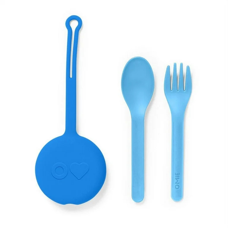 OmieBox OmiePod Kids Utensils Set with Case - 2 Piece Plastic, Reusable Fork and Spoon Silverware... | Walmart (US)