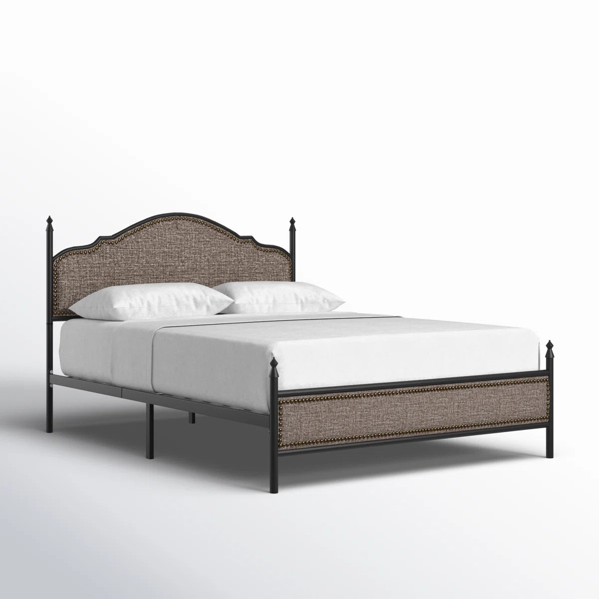 Lark Manor™ Alaja Upholstered Platform Metal Four Poster Bed & Reviews | Wayfair | Wayfair North America