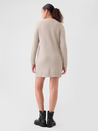 CashSoft Shaker-Stitch Mini Sweater Dress | Gap (US)