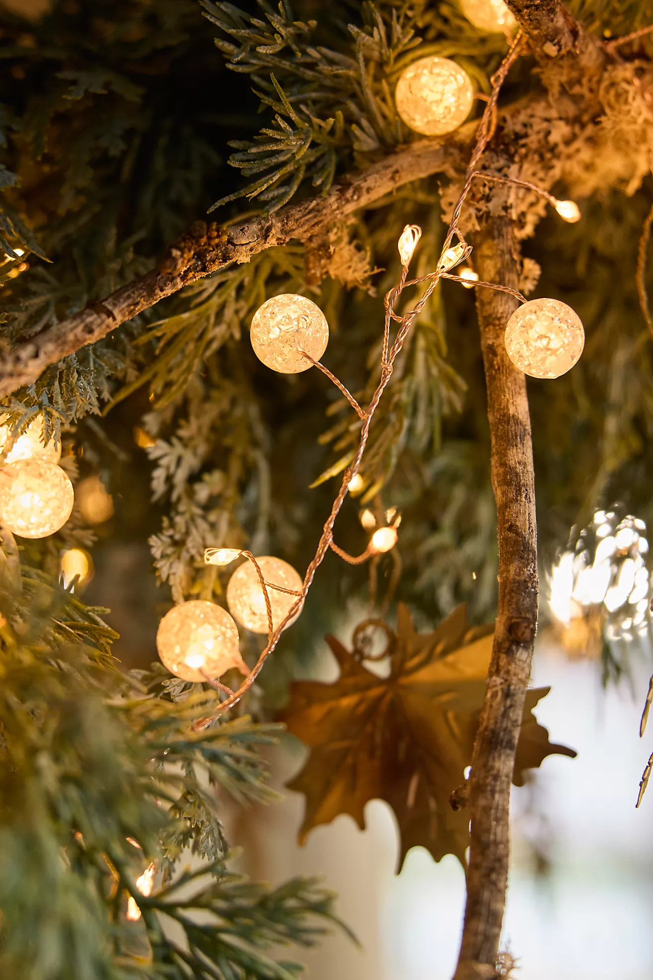 Stargazer Twinkling Clear Beaded Light Garland | Terrain