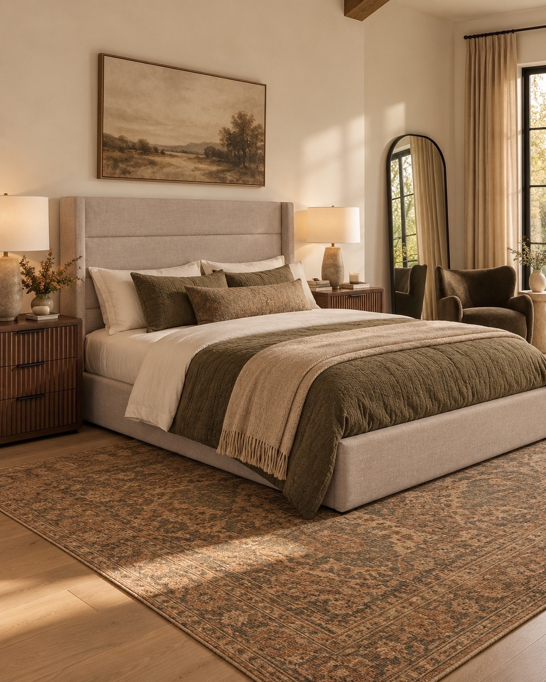 A curated bedroom that’s absolutely beautiful, relaxing, and calming for unwinding at night. All of these finds are affordable and included in PBDD. Sale ends tonight!!