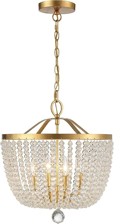 Crystorama Rylee 4 Light Antique Gold Mini Chandelier | Amazon (US)