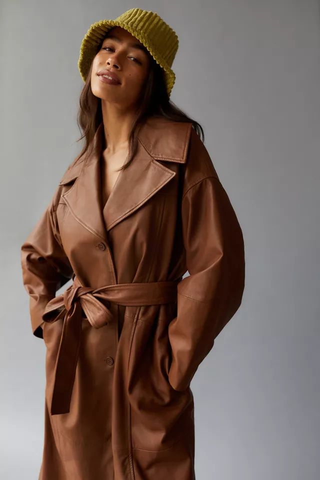 Deadwood Olga Leather Trench Coat | Urban Outfitters (US and RoW)