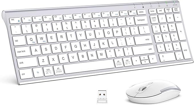 iClever GK03 Wireless Keyboard and Mouse Combo - 2.4G Portable Wireless Keyboard Mouse, Rechargea... | Amazon (US)