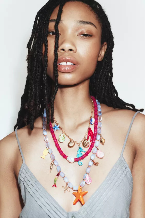 PACK OF 3 MARINE CHARM NECKLACES | Zara US