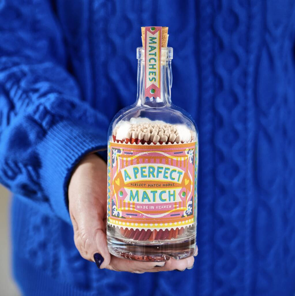Personalised Perfect Match Bottle And Votives | Not On The High Street
