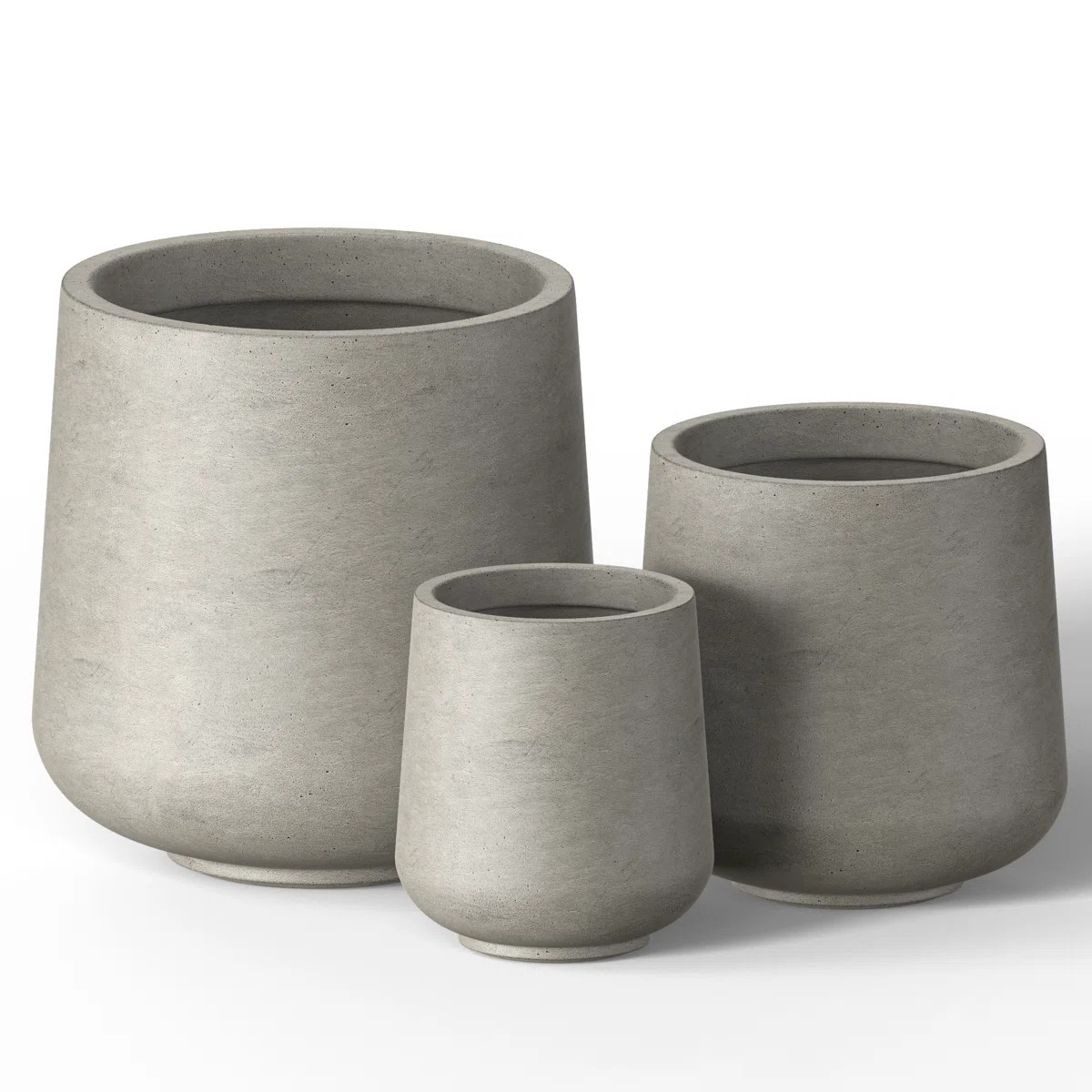 Brennus 3-Piece Cement Pot Planter Set | Wayfair North America