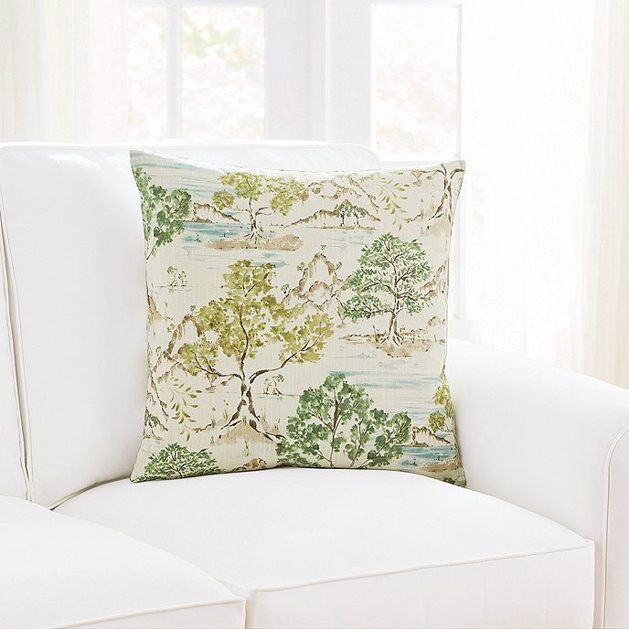 Glenna Toile Chinoiserie Throw Pillow Cover & Insert | Ballard Designs, Inc.