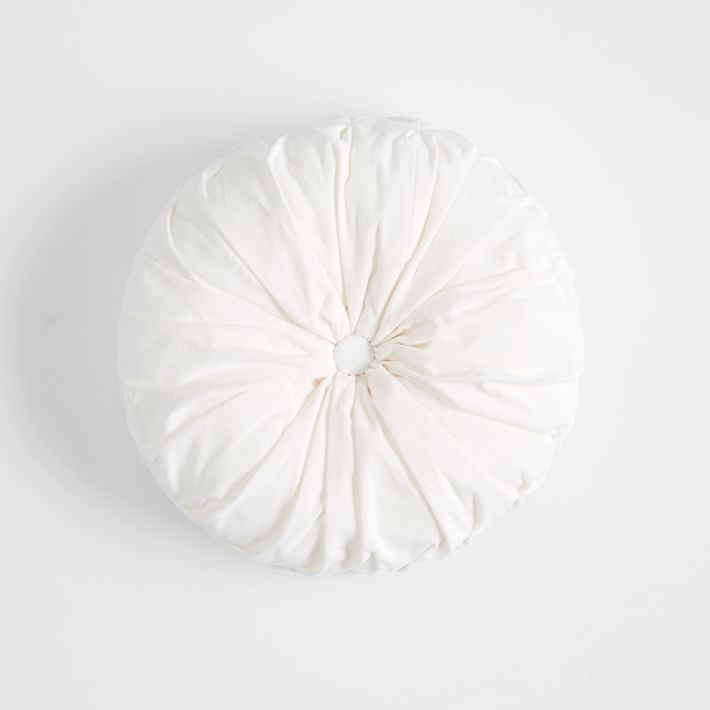 Velvet Pleated Round Pillow | Pottery Barn Teen