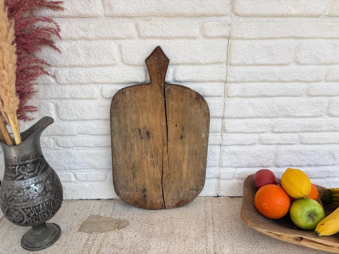 Antique Turkish Wooden Cutting Board: Rustic Farmhouse Kitchen Decor | Etsy (US)