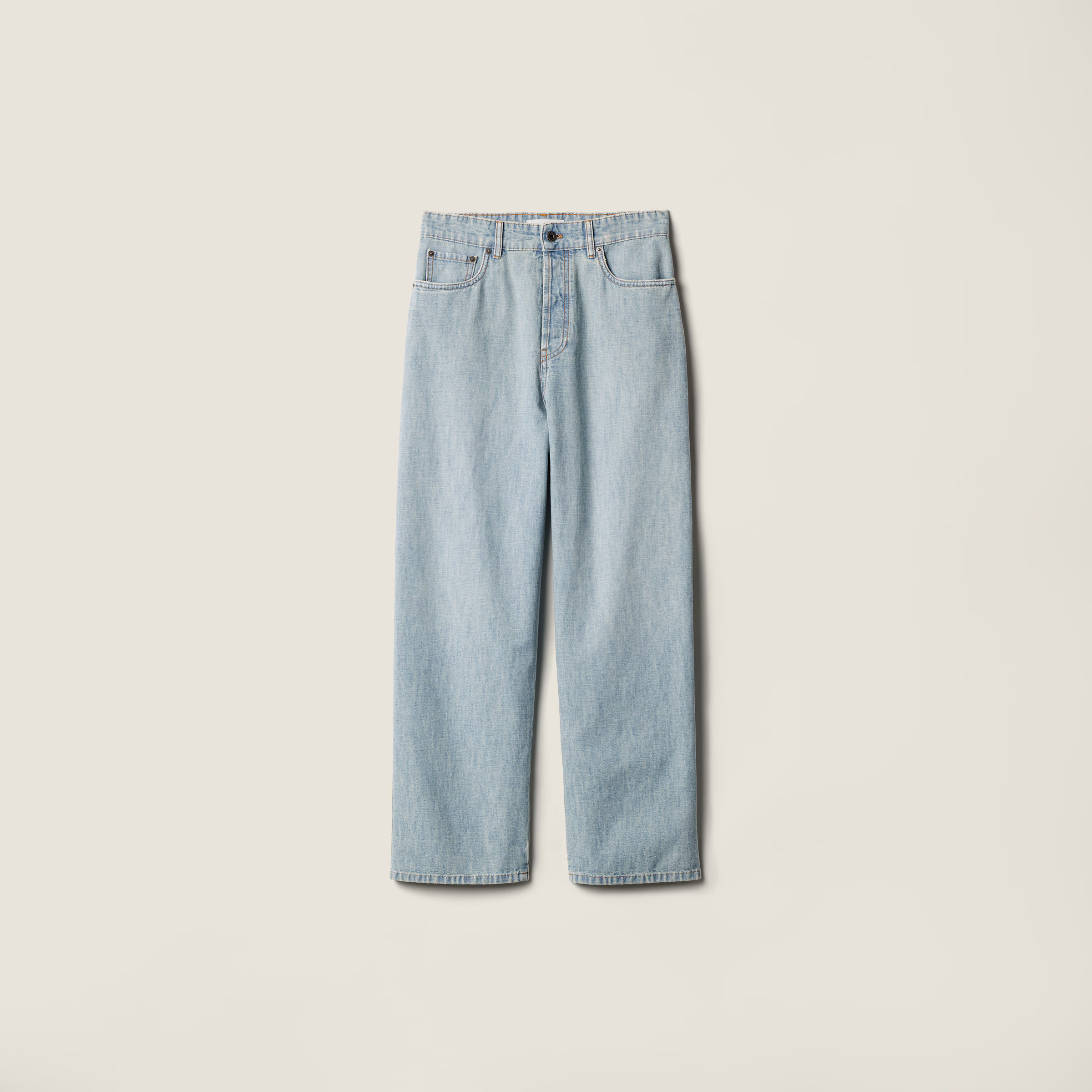 Light Blue Chambray Jeans | Miu Miu | Miu Miu UK