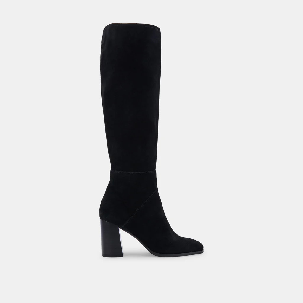 FYNN BOOTS BLACK SUEDE | DolceVita.com