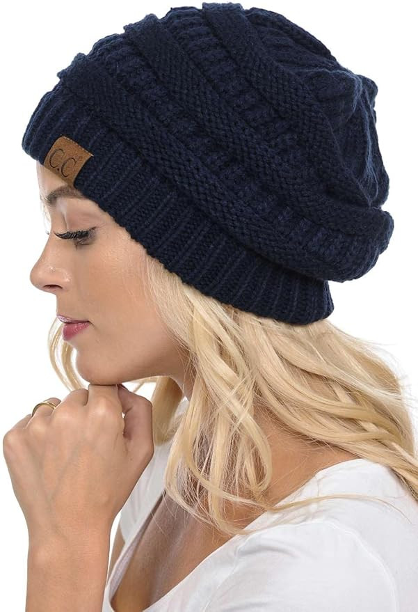 C.C Trendy Warm Chunky Soft Stretch Cable Knit Beanie | Amazon (US)