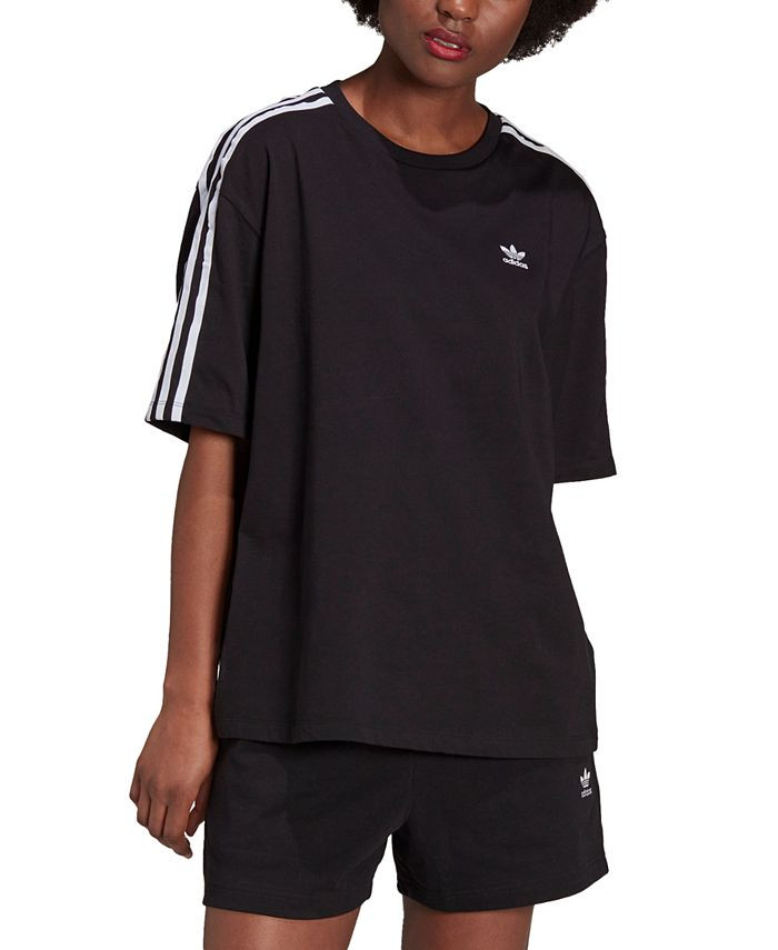 adidas Women's Cotton Oversized T-Shirt & Reviews - Tops - Women - Macy's | Macys (US)