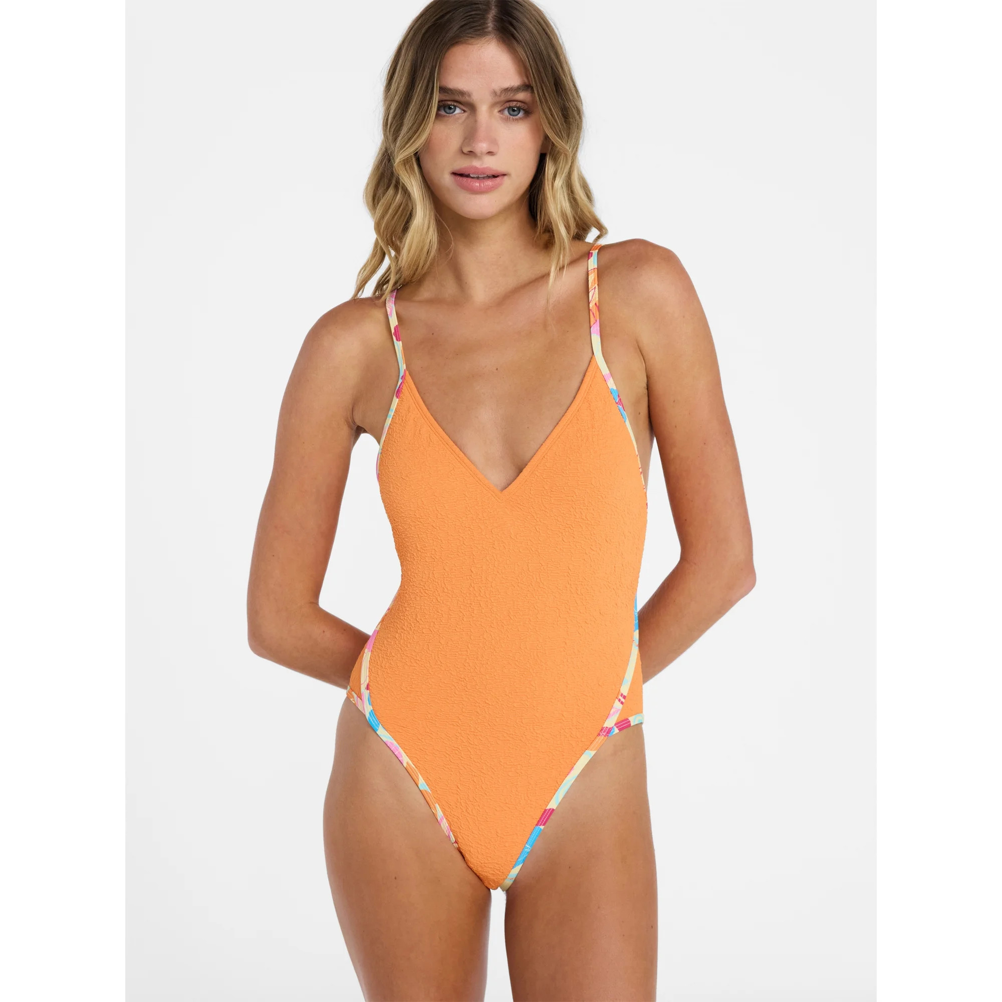 No Boundaries Kona Crush Binded One-Piece Swimsuit, Women's XXS-XXL | Walmart (US)