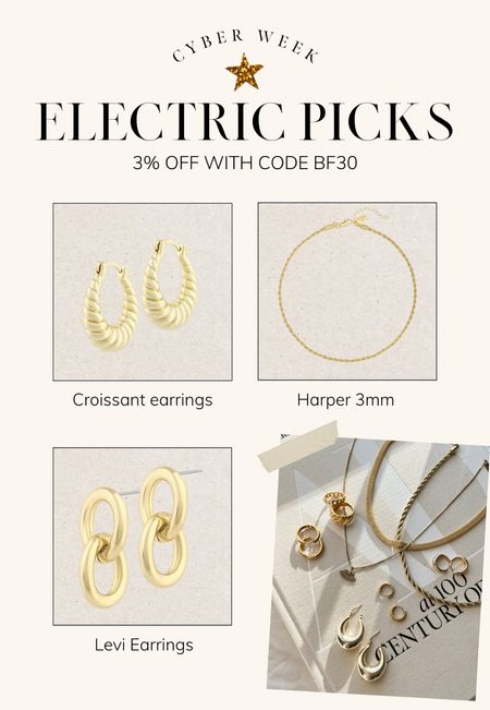 ELECTRIC PICKS 30% OFF  ⭐️ Cyber week, cyber week deal, cyber week sale, Black Friday, Black Friday sale, Black Friday deal, gift ideas, holiday gift ideas, gift guide for her, gifts for her, jewelry gifts

#LTKHoliday #LTKCyberweek #LTKGiftGuide