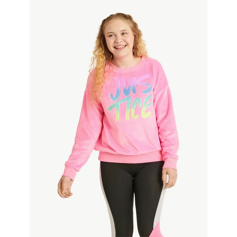 Justice Girls Wooby Crewneck Sweatshirt, Sizes 5-18 & Plus | Walmart (US)