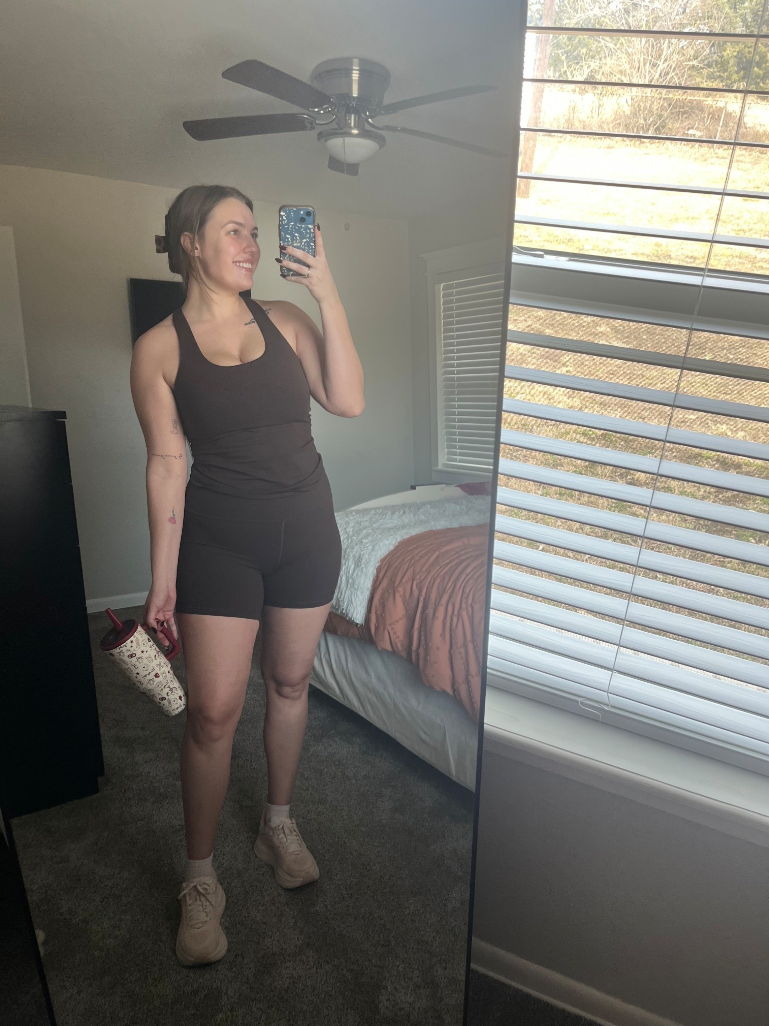 Today’s wfh then gym fit! Love a cute matching set and this brown is everything 😍😍 

#LTKgrwm #LTKootd #LTKActive