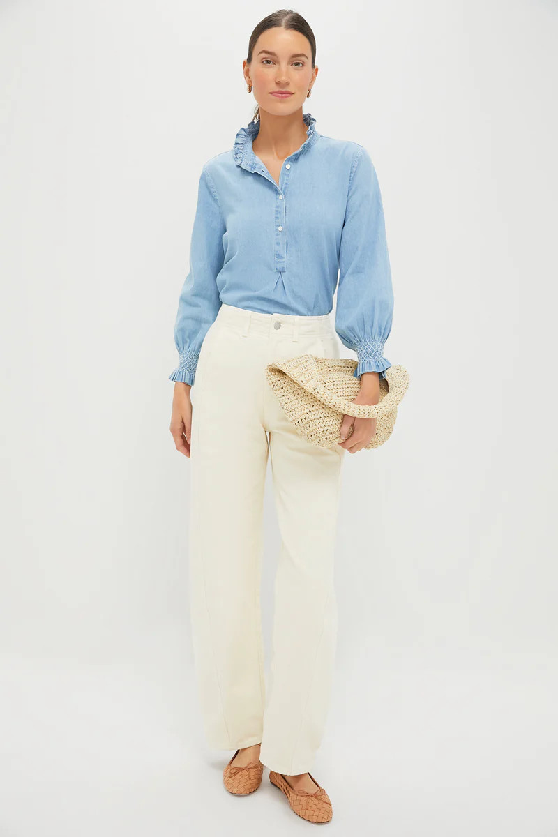 Chambray Teagan Popover Top | Tuckernuck (US)