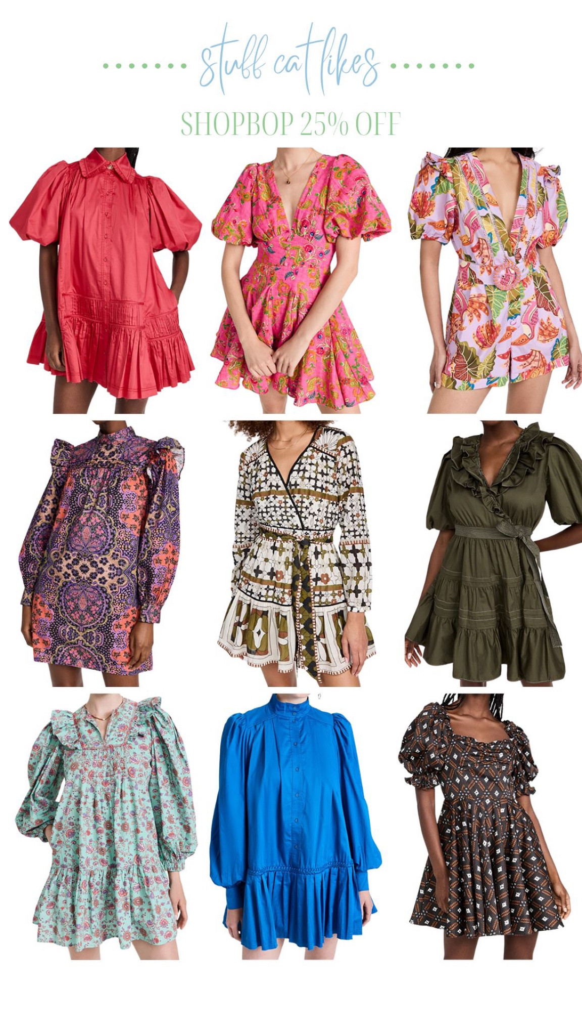 Shopbop 25% off with code HOLIDAY