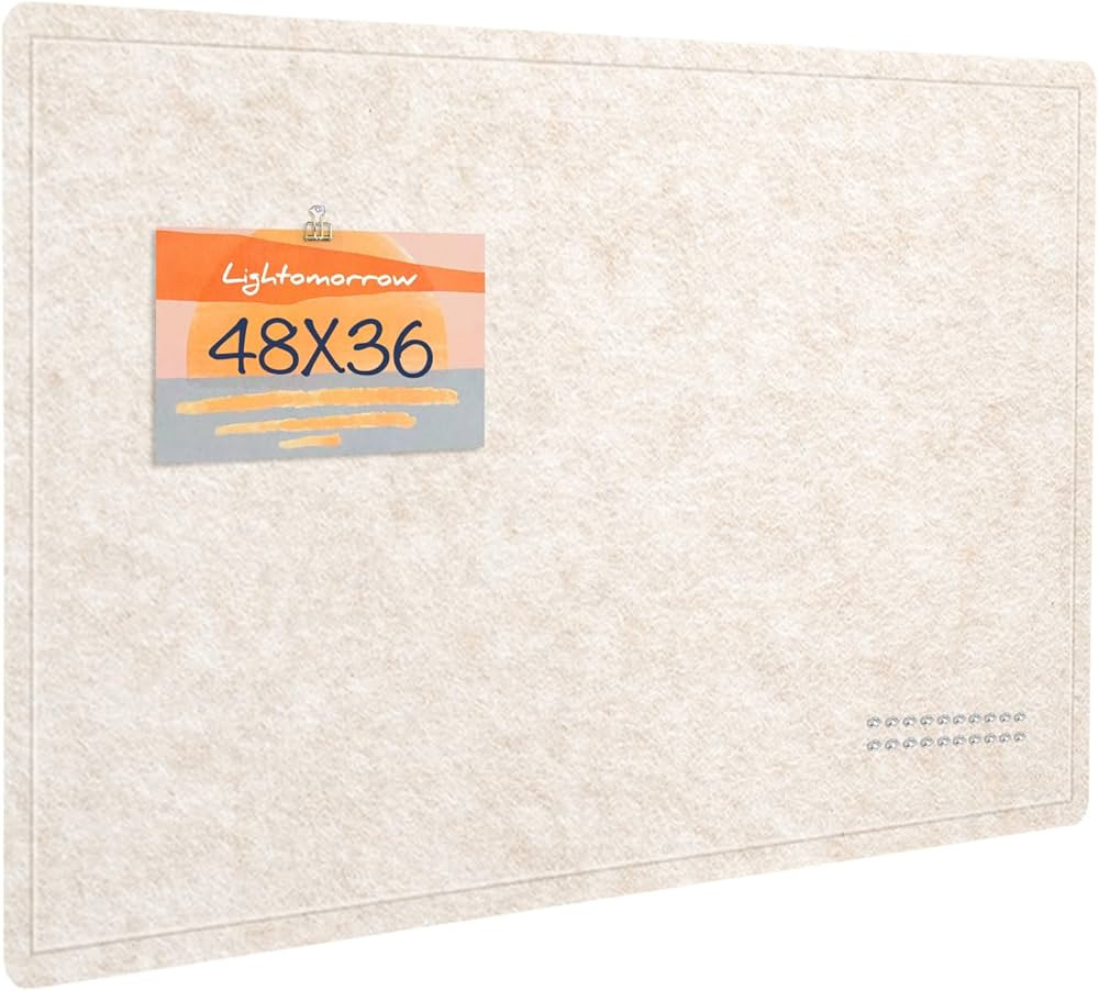 Large Bulletin Board - 48 x 36 Inches, Decorative Felt Pin Board for Wall - 4' x 3' Foldable Phot... | Amazon (US)