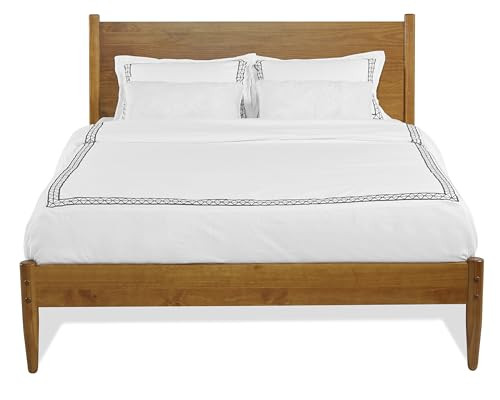Mid-Century Panel Bed - Queen Size - Castanho Finish | Amazon (US)