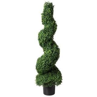 Romano 4 ft. Artificial Boxwood Spiral Topiary Tree 50-10002-R | The Home Depot
