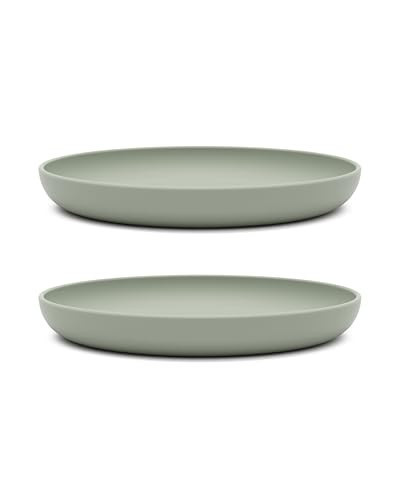 Lalo 2 Pack Silicone Plates with Rigid Core - Non-toxic Grade Silicone Plates for Toddlers and Kids Ages 12 Months+, BPA-Free, Dishwasher Safe, Non-suction | Amazon (US)