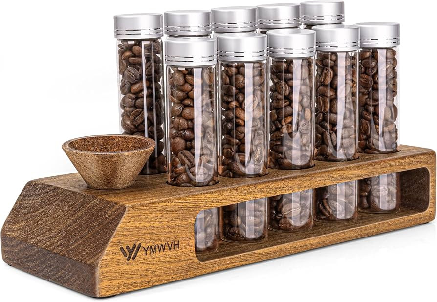 Single Dose Coffee Bean Storage Tubes 12 Pcs Coffee Bean Cellar Container Dosing Glass Vials,2oz ... | Amazon (US)
